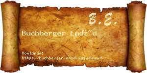 Buchberger Emőd névjegykártya